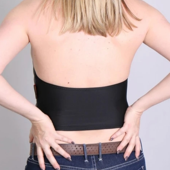 Hot Leathers Leather Halter Top W/Collar S, M, XL, - Picture 3 of 8